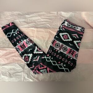 Lularoe pink and black leggings tc